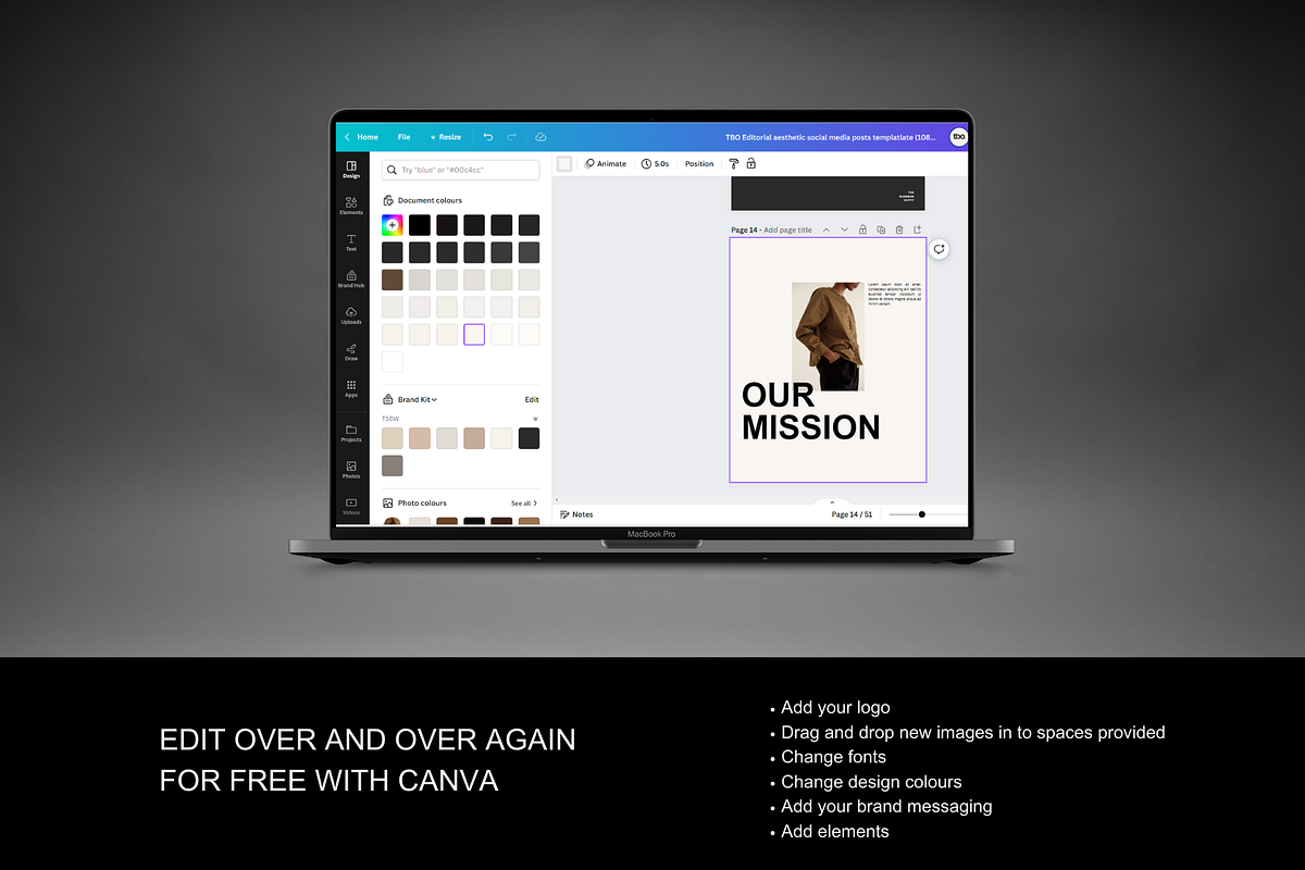 Bold Editorial Instagram Posts, a Social Media Template by thebusinessoutfit (Photo 5 of 11)