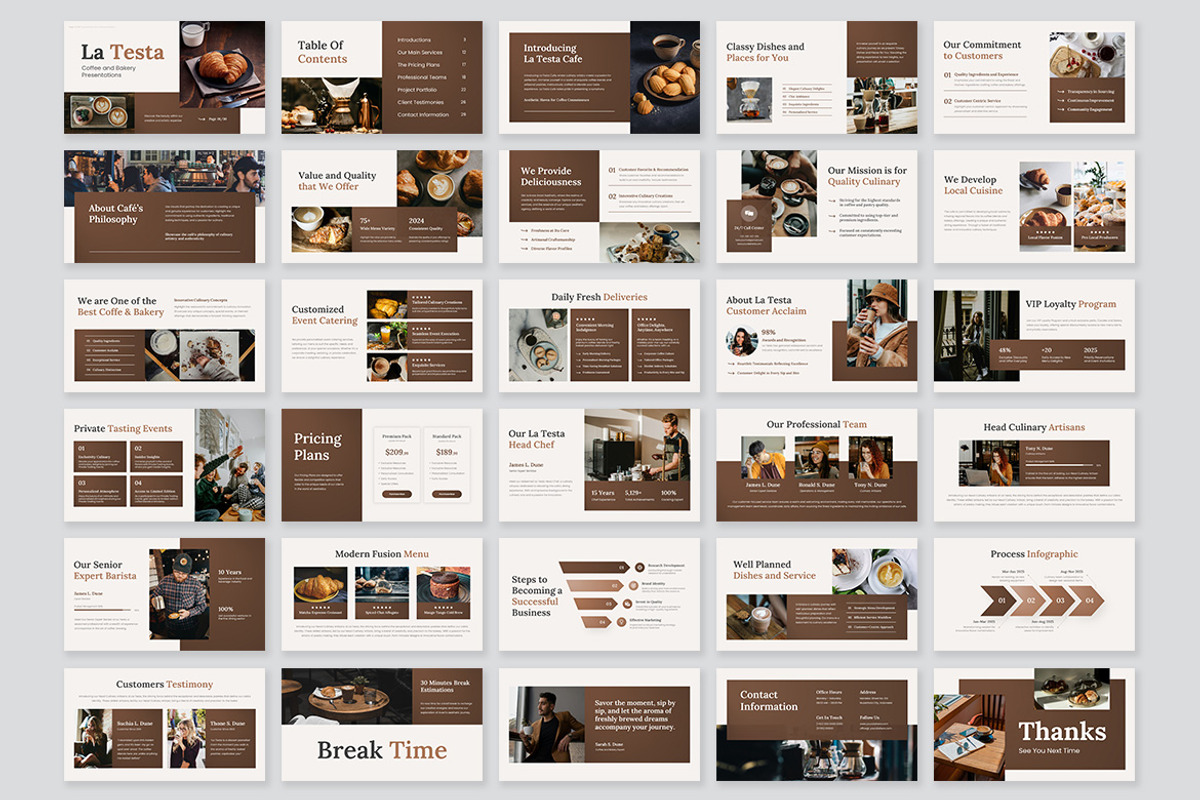 La Testa Coffee & Bakery GSlides, a Presentation Template by kerismaker (Photo 9 of 10)