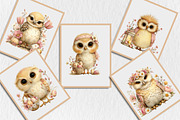 Funny Spring Owl Clipart, a Seasonal Illustration by Rose Art (Thumbnail 6 of 6)