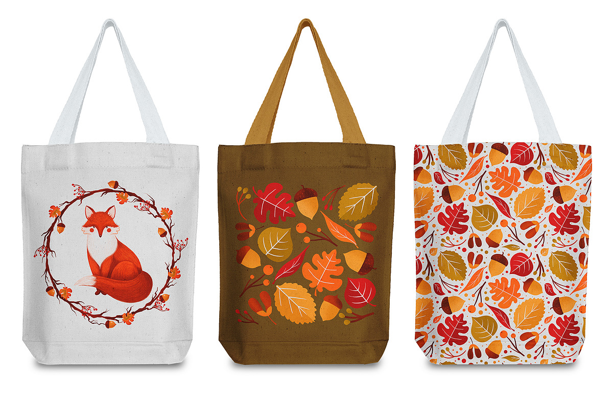 Autumn Set. Fox & Botanical Elements, a Seasonal Illustration by Renberrry.Store (Photo 2 of 4)