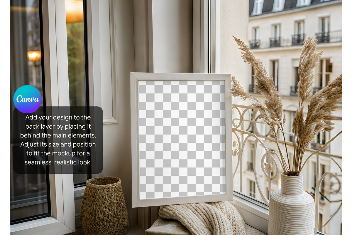 Parisian Balcony Frame Mockup, a Product Mockup by MockupWizard (Photo 3 of 5)