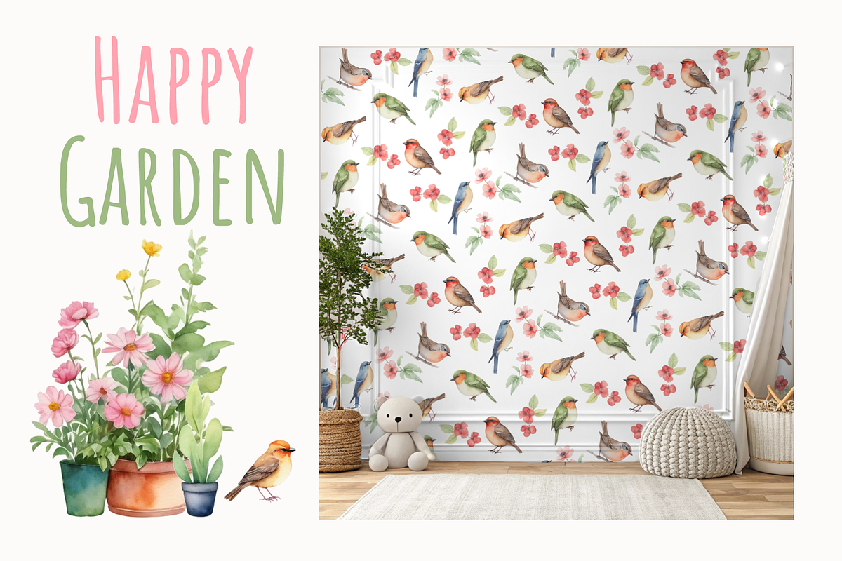 Garden Seamless Patterns & Elements, a Graphic by Art (Photo 3 of 7)