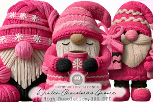 Winter Christmas Gnome Clipart, an Illustration by Sublimation Artist