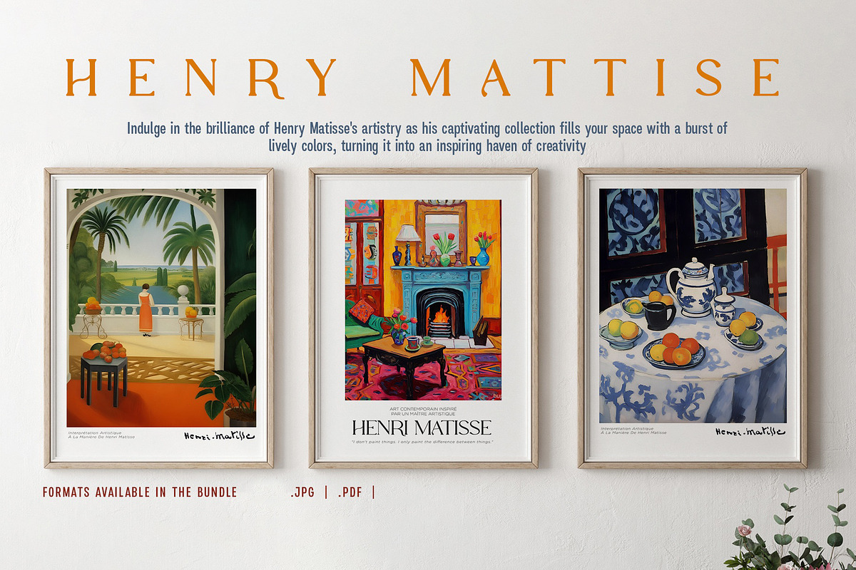 Matisse Inspired Modern Art Poster, a Decorative Illustration by Vibrand Studio (Photo 3 of 12)