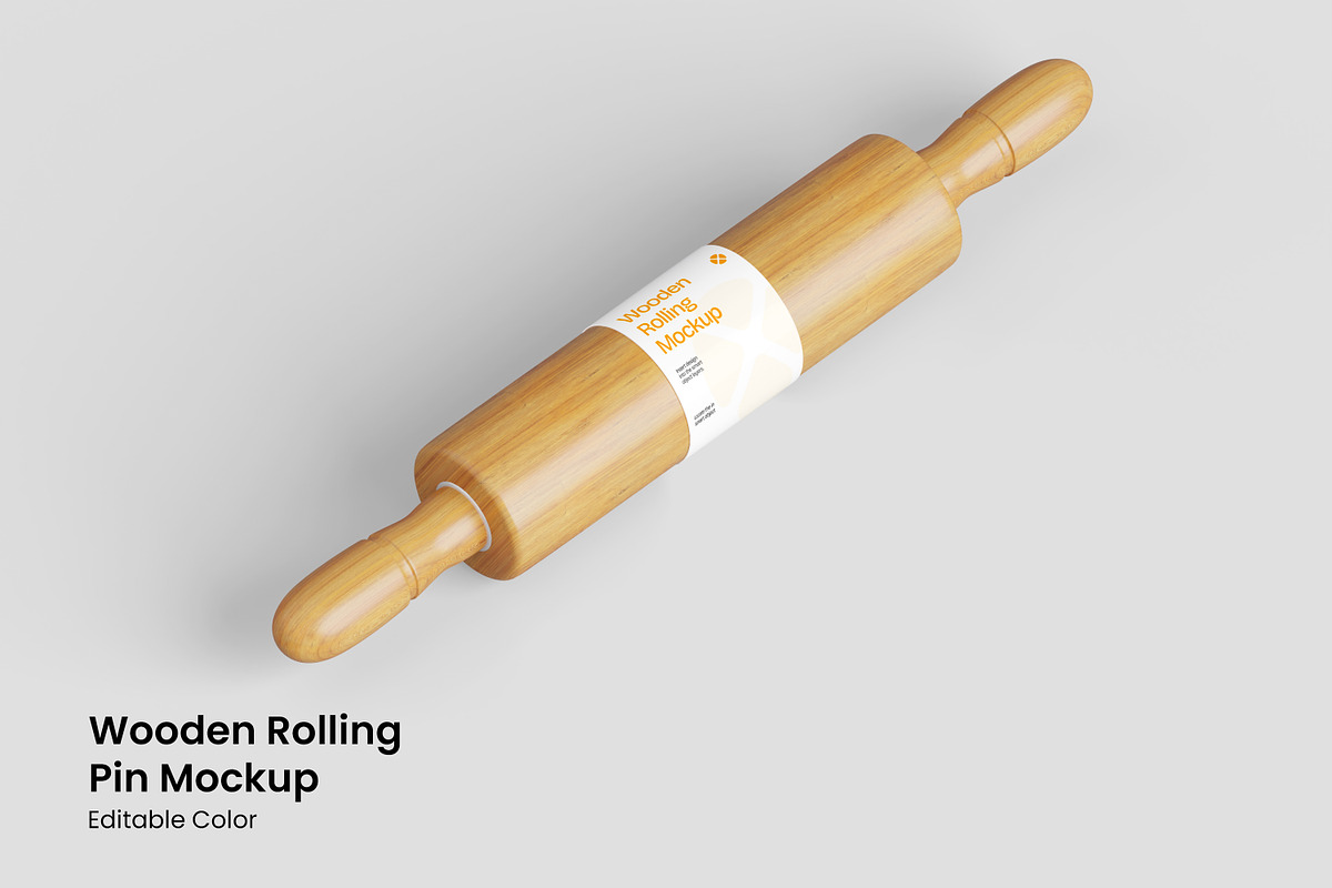 Wooden Rolling Pin Mockup, a Product Mockup by Unerispace