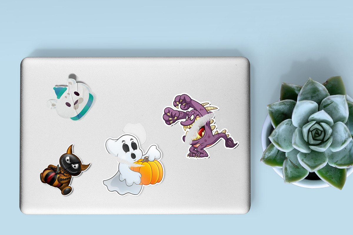 Custom Sticker Mockup, a Packaging Mockup by Defa Visual (Photo 9 of 12)