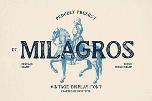 DT Milagros - Vintage Display Font