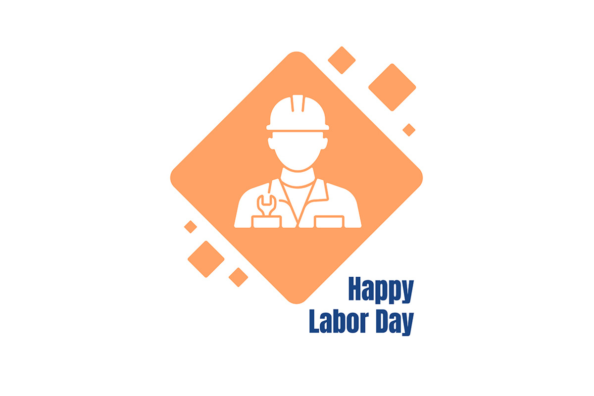 Wishing happy labor day card, a Flyer Template by IMG Visuals