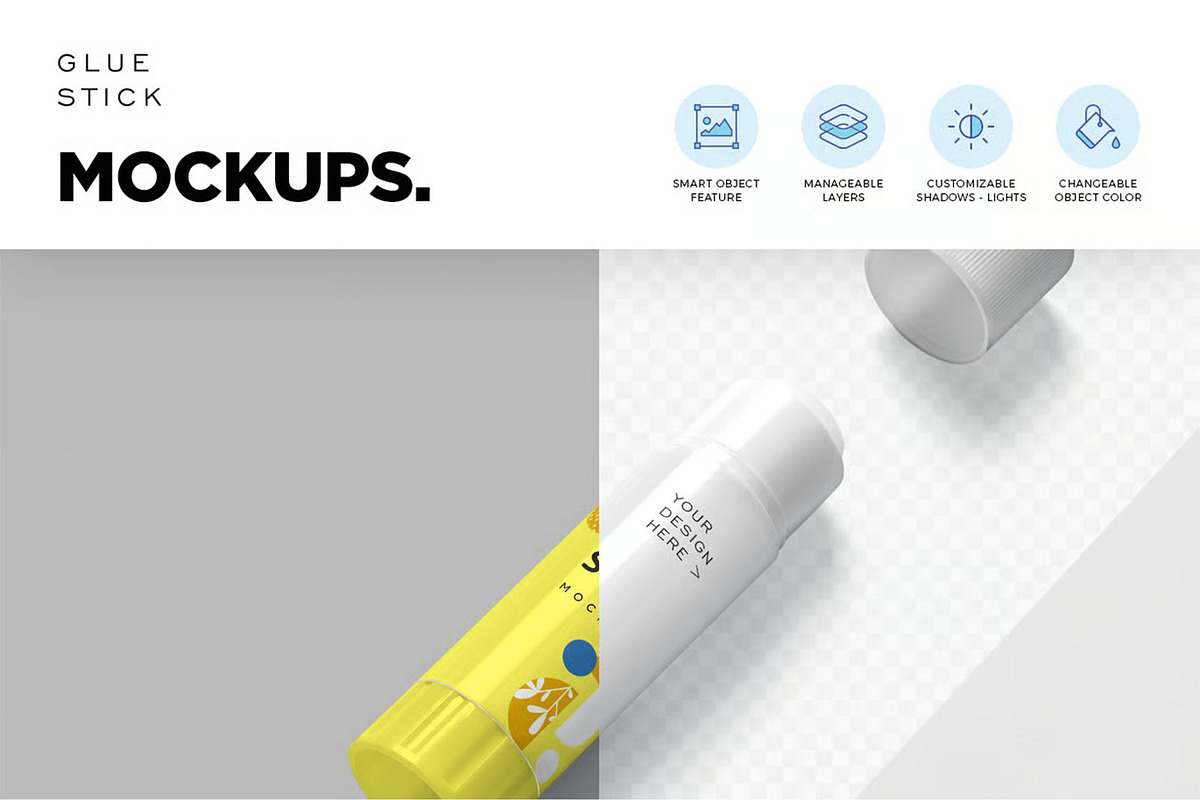 Glue Stick Mockups, a Product Mockup by megostudi0 (Photo 2 of 6)