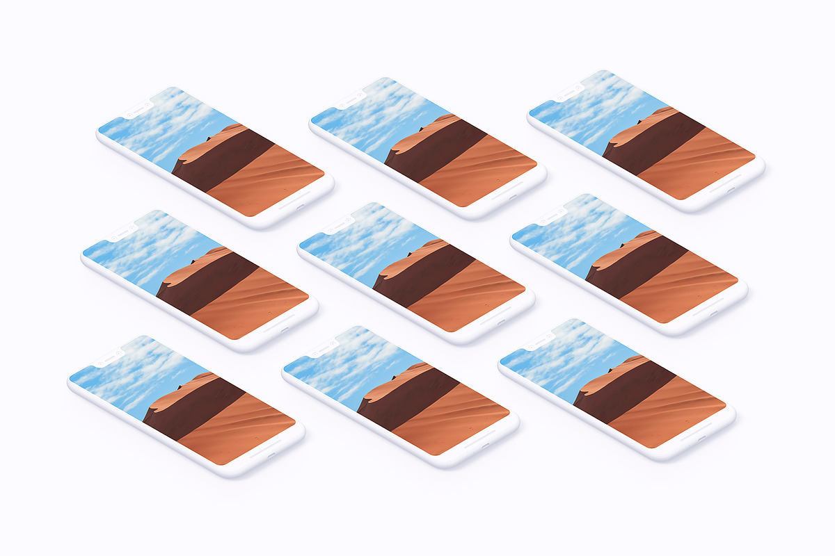 Pixel 3XL - 21 Clay Mockups - PSD, an iPhone Mockup by Asylab (Photo 58 of 73)