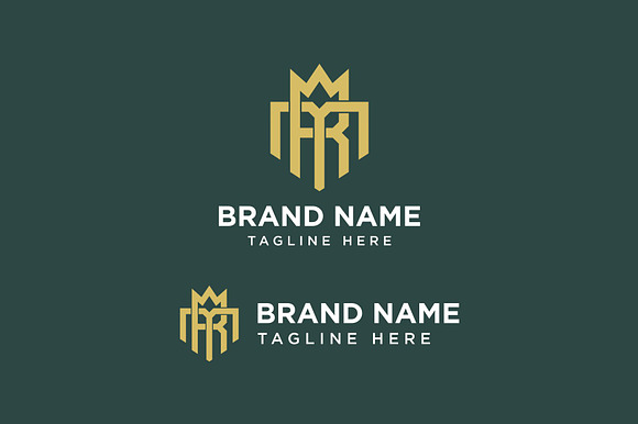Monogram Initial Letter MR RM Logo preview 2