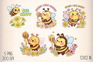 Bee Sweet Like Honey PNG, an Illustration by Daily.Designs
