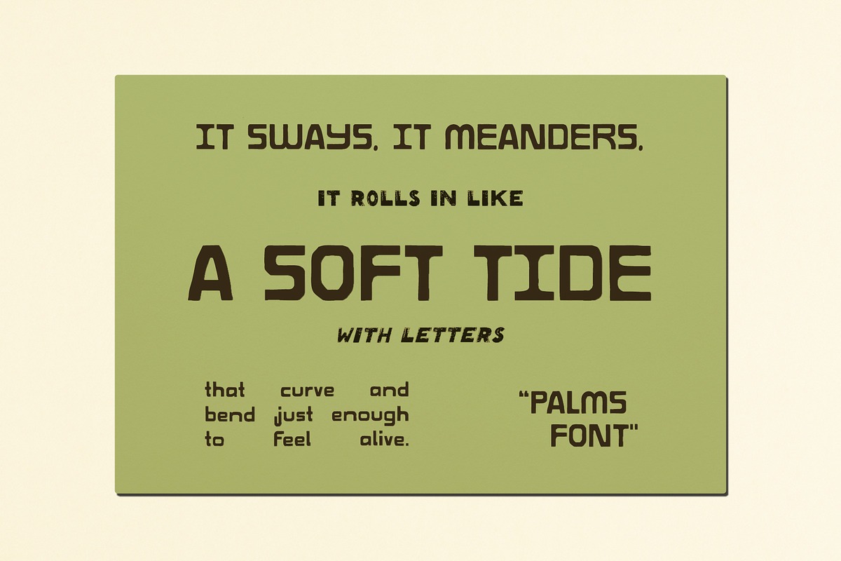Palms - Handmade Retro Sans Serif, a Font by Studio Funshop by Kelli (Photo 2 of 10)