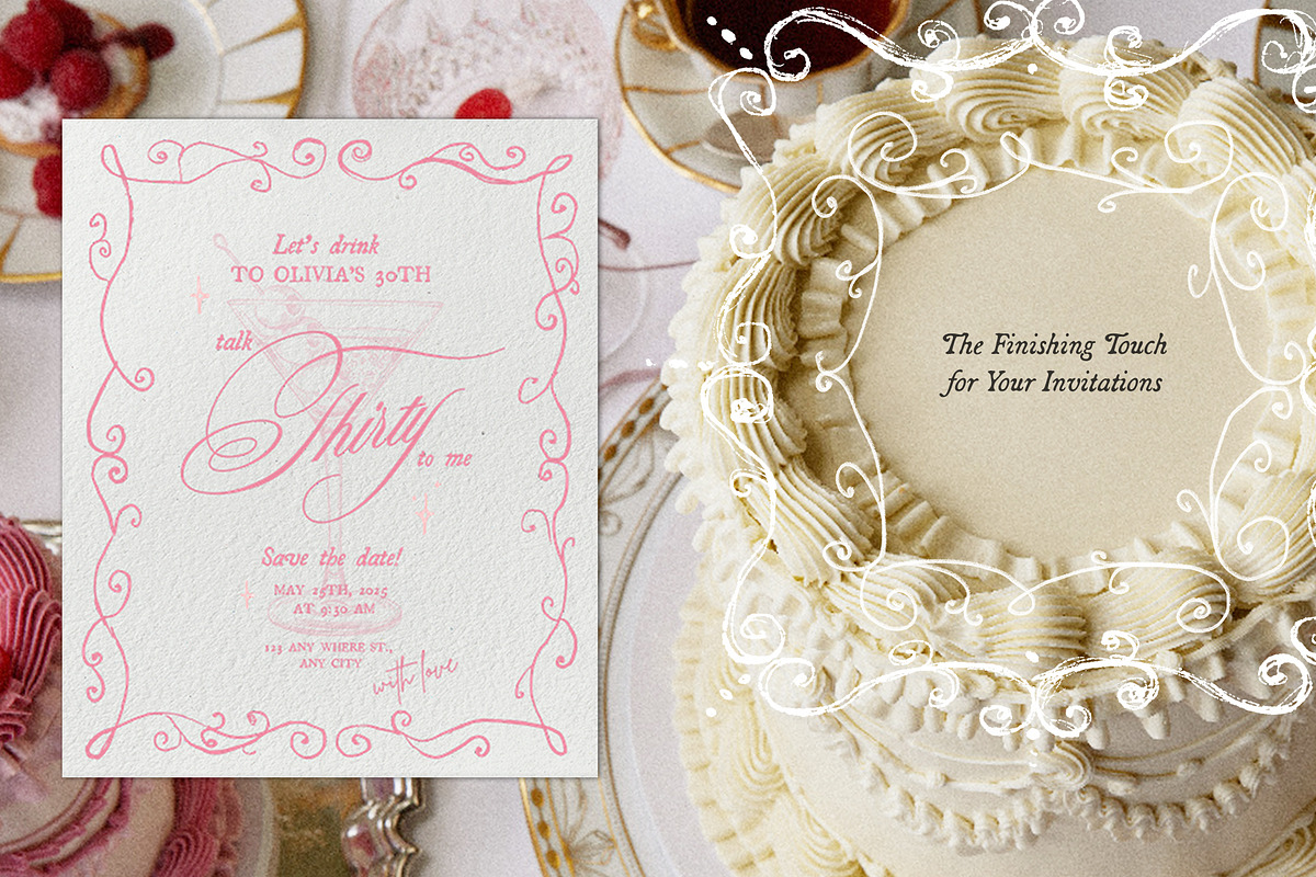 Curly Frames: Whimsical Borders, an Object Graphic by lerinartstudio (Photo 7 of 12)