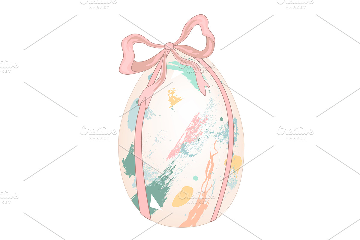 Abstract paintbrush pattern Easter, an Object Illustration by Toltemara