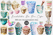 Brushstrokes New Year Coffee Cup, an Illustration by Designworld (Thumbnail 1 of 5)