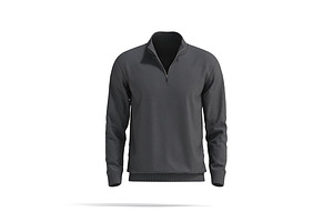 Black Quarter Zip Sweater 3D Model