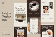 Nostalgic Cafe Instagram Pack, a Social Media Template by fakhroo (Thumbnail 1 of 4)