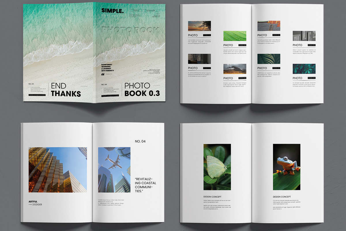 Minimal Photobook Magazine Template, a Magazine Template by MightyDesign (Photo 2 of 6)