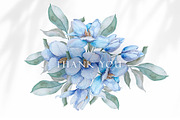 Watercolor clipart Navy tulips, a Decorative Illustration by MariGraphic boutique (Thumbnail 9 of 9)