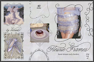 Fleurie Frames: Hand-Drawn Borders, an Object Graphic by lerinartstudio