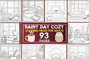 Rainy Day Cozy Coloring Pages Bundle, a Brochure Template by LA Design (Thumbnail 1 of 10)