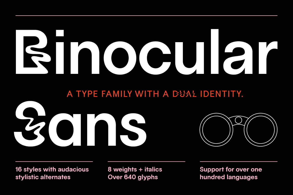 Binocular Sans Font Family, a Sans Serif Font by IRL by Outfit (Photo 1 of 26)