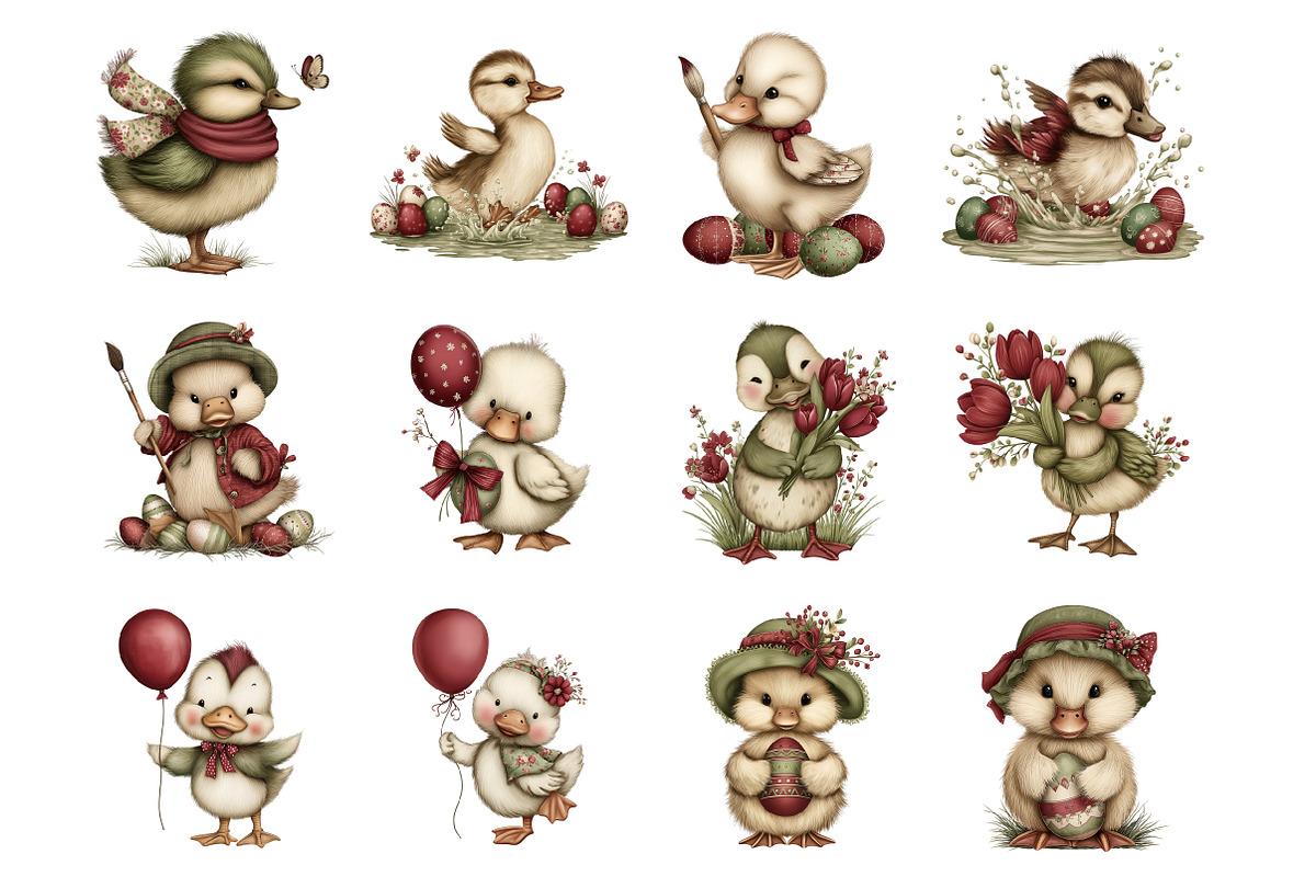 Easter Duck Clipart, an Illustration by Design Market (Photo 3 of 3)