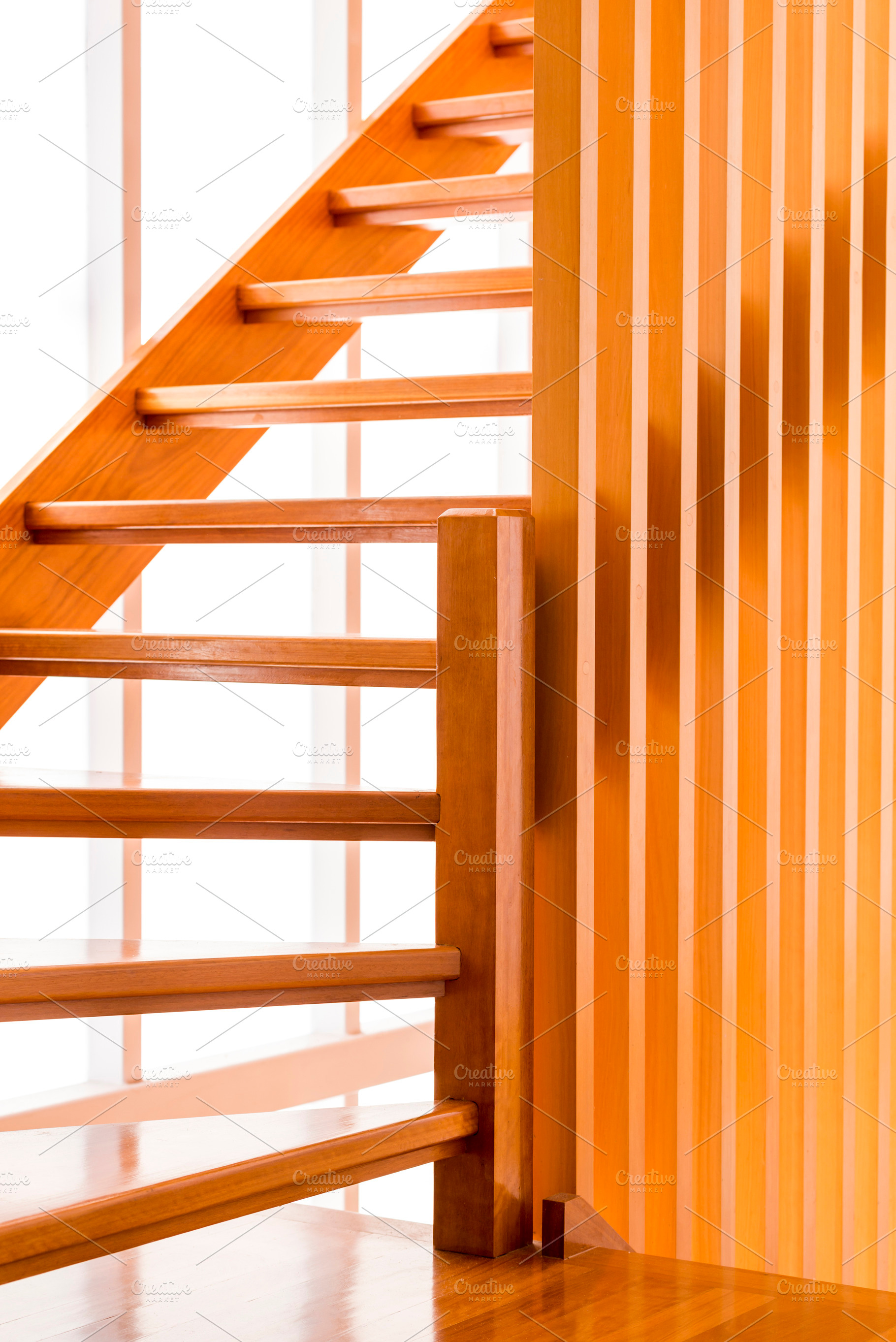 Wooden Staircase, an Architecture Photo by THP Creative