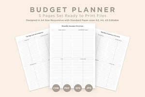 Budget Planner Pages Set V-01