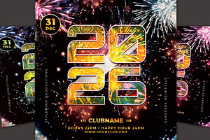 New Year Flyer, a Flyer Template by styleWish