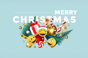 Christmas Emoji Illustration