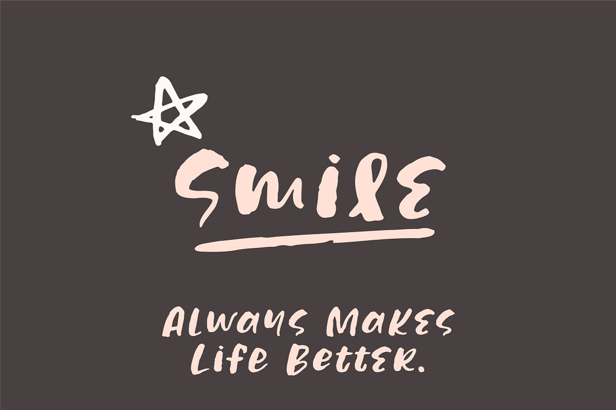 Share Smile - Brush Font + Dingbats preview 5
