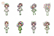Little Floral Girl PNG Clipart, Cute, a Person Illustration by KennedyStudio (Thumbnail 2 of 5)