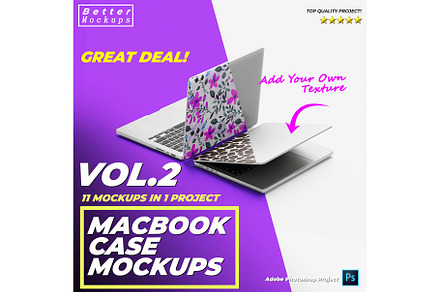 Macbook Case Mockups Vol2 - Podbase