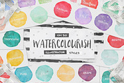 90 Watercolor AI Styles + EXTRAS!, a Layer Style Add-On by Pink Coffie (Thumbnail 6 of 6)