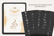 Watercolor Celestial Stamp Brushes, a Brush Add-On by NinaFedorova (Thumbnail 5 of 7)
