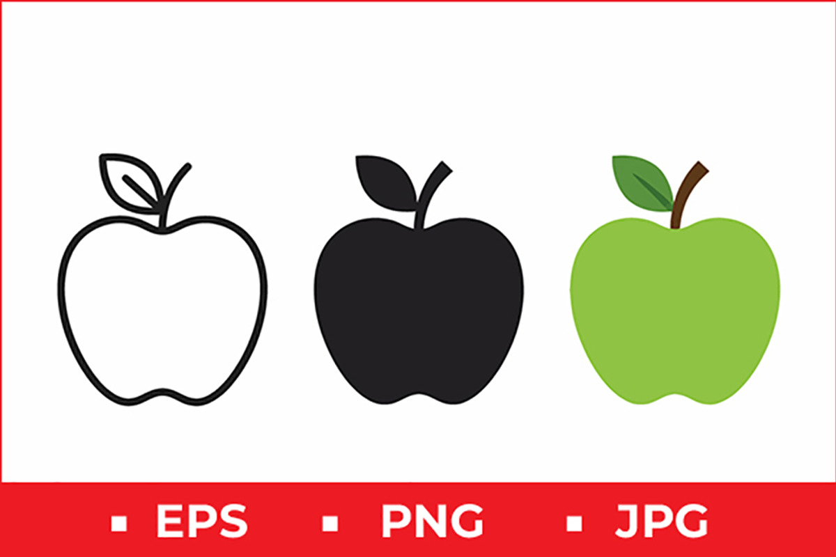 Apple Fruit Vector Pack, a Solid Icon by Artonix (Photo 1 of 2)