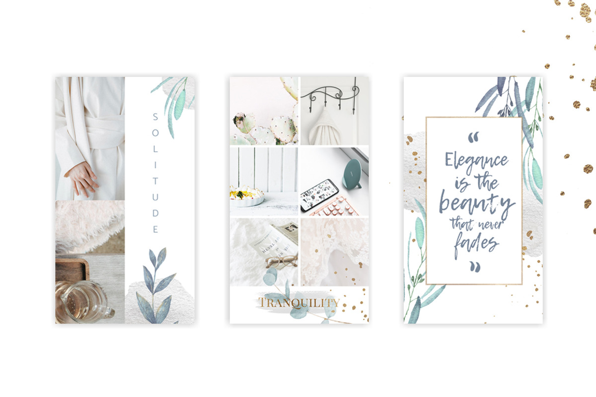 CANVA Watercolor Instagram Pack, a Social Media Template by Eviory (Photo 3 of 10)