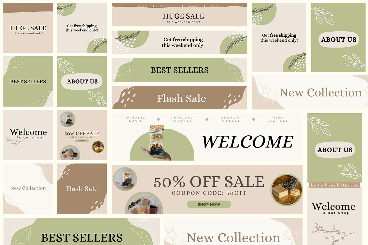 Organic Web Banner Templates, a Landing Page Template by Hell Yeah Designs (Photo 5 of 8)