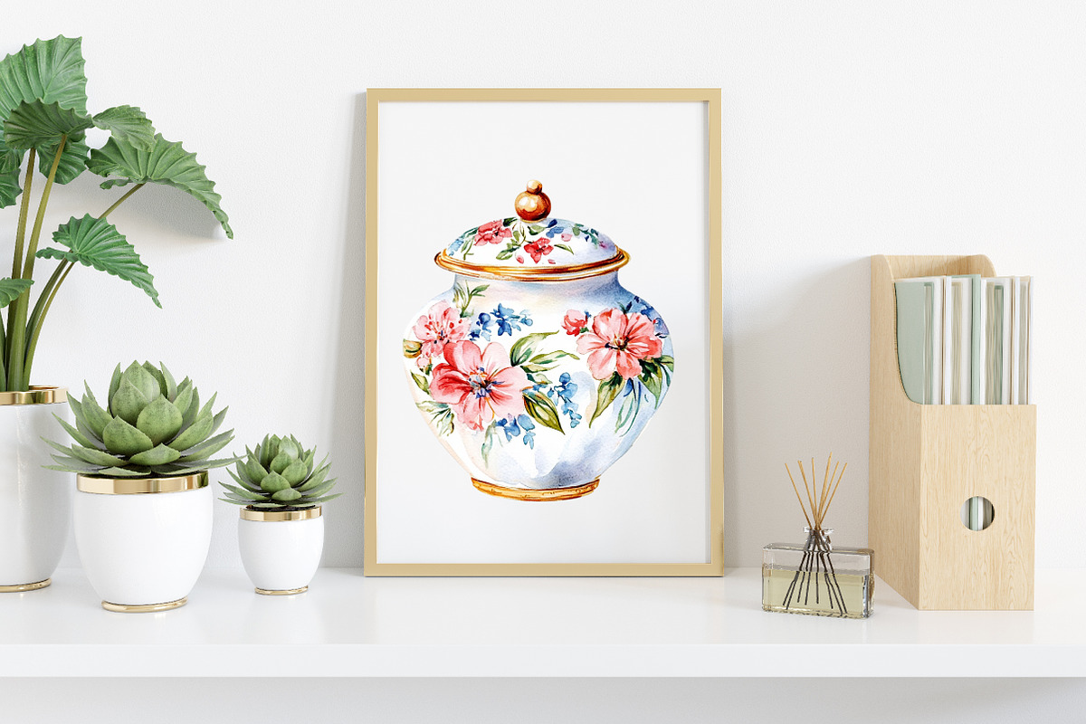 Floral Afternoon Tea Clipart, an Illustration by Canvas Craft (Photo 5 of 7)