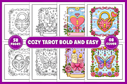Cozy Tarot Bold &Easy Coloring Book, a Decorative Illustration by Design Station (Thumbnail 1 of 4)