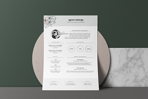 Feminine Resume Design Agnes