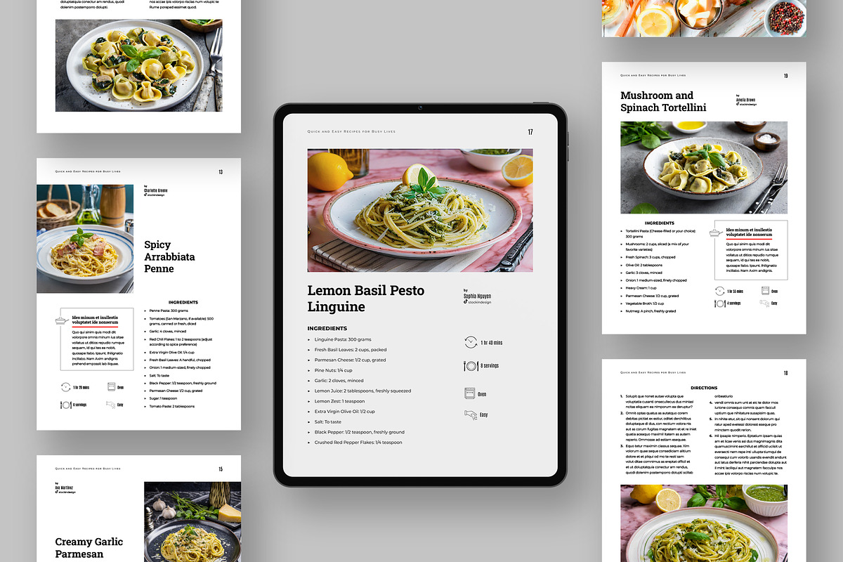 Minimal Recipe Ebook Template, a Brochure Template by StockInDesign (Photo 3 of 7)