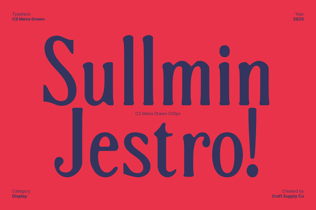 CS Meira Drawn, a Serif Font by Craft Supply Co. (Photo 5 of 8)