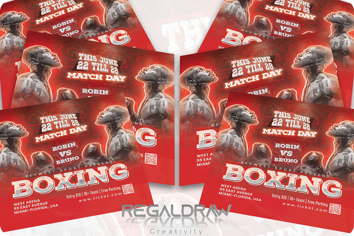 Boxing Sport Flyer, a Flyer Template by regalDRAW (Photo 4 of 4)