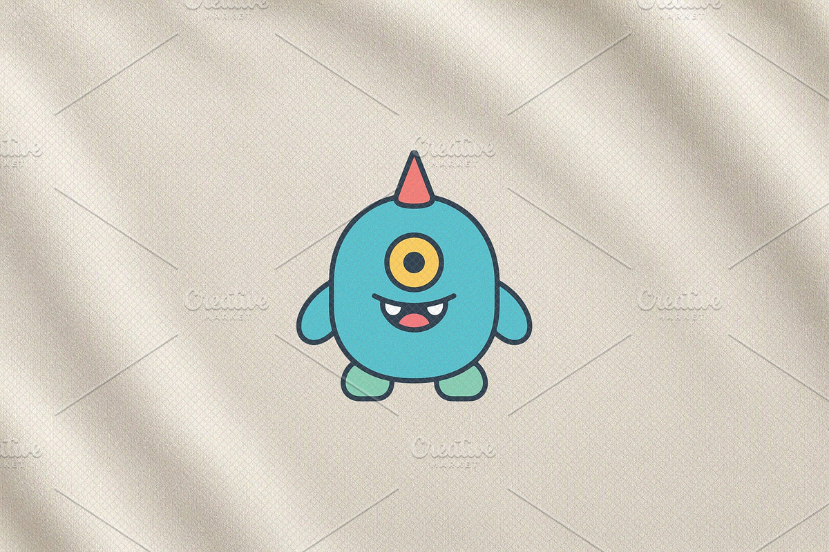 Cute Monster Illustration, a Decorative Illustration by Vectorium Studio (Photo 3 of 3)