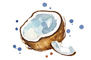 Set of white foods, watercolor, a Food Illustration by Kamenuka (Thumbnail 3 of 4)