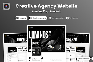 Luminos - Creative Agency Website, a Landing Page Template by SLAB! Design