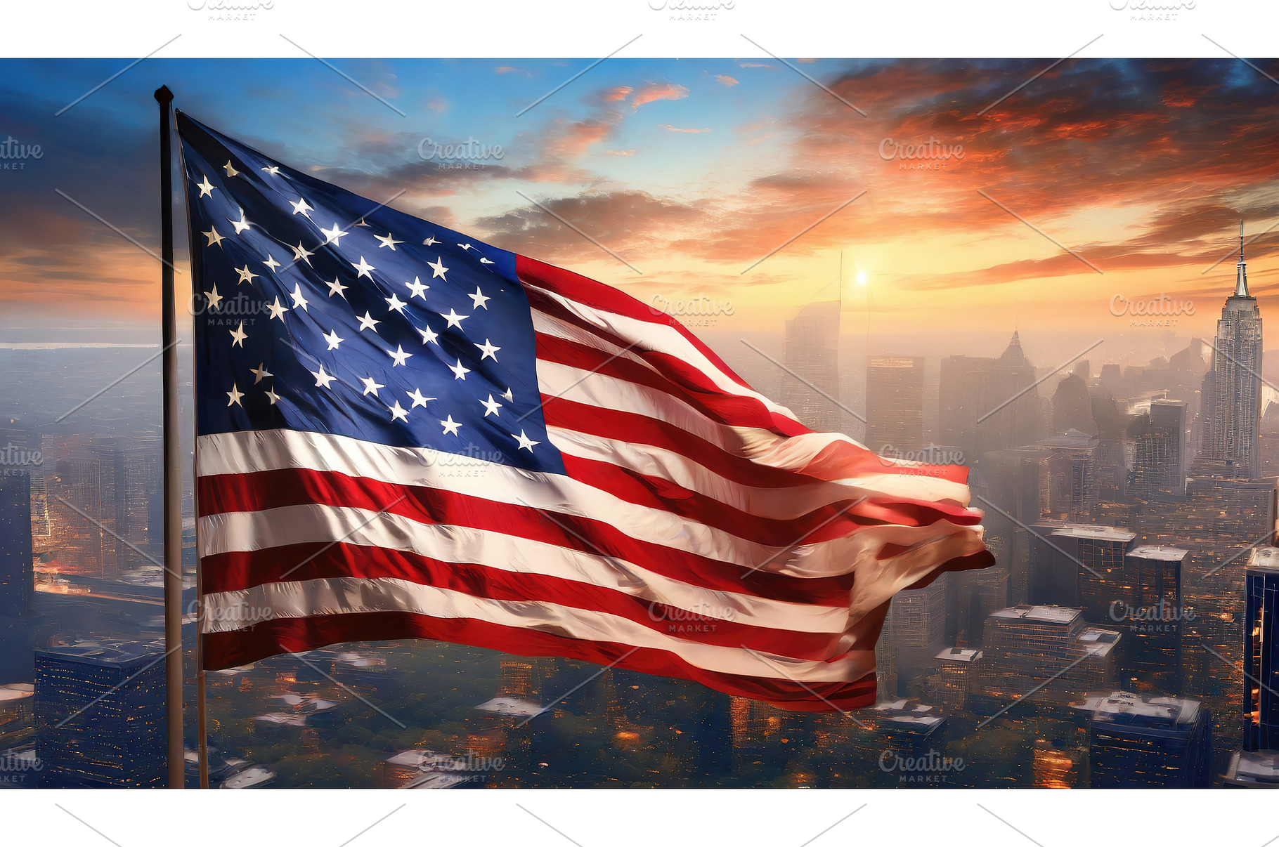 A breathtaking American flag waving, a Nature Photo by Igor Tichonow